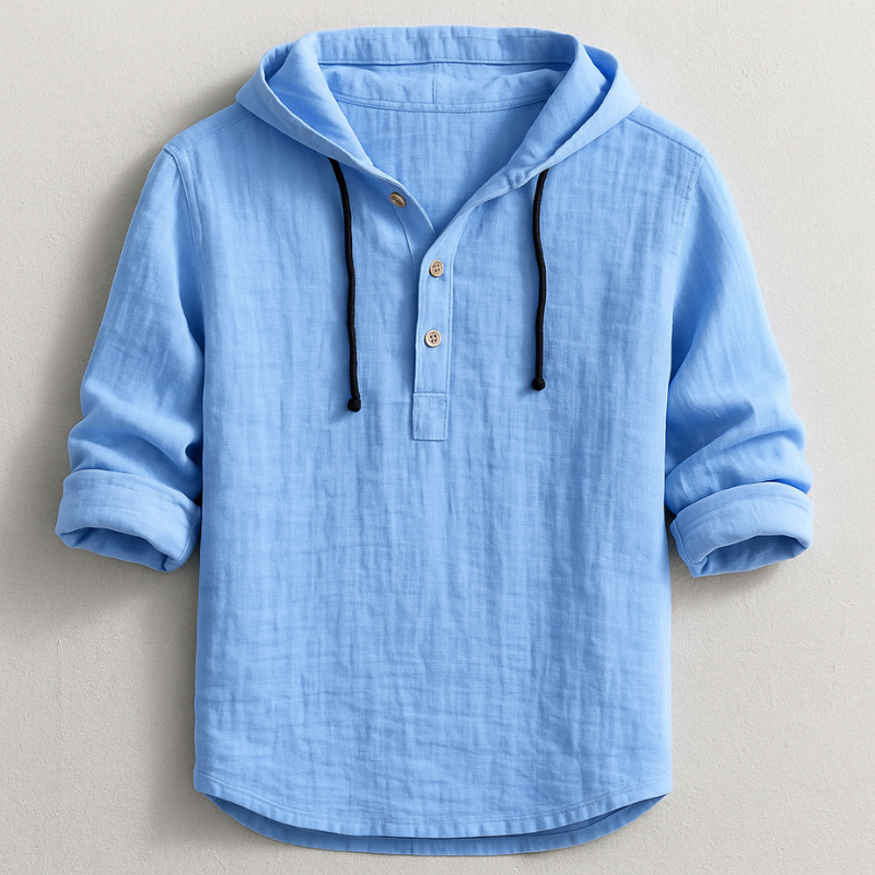 Dante Linnen™ Luxury Hooded Shirt – Elegance and Comfort