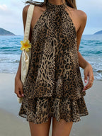 Amelia | Vestido corto fluido con cuello halter