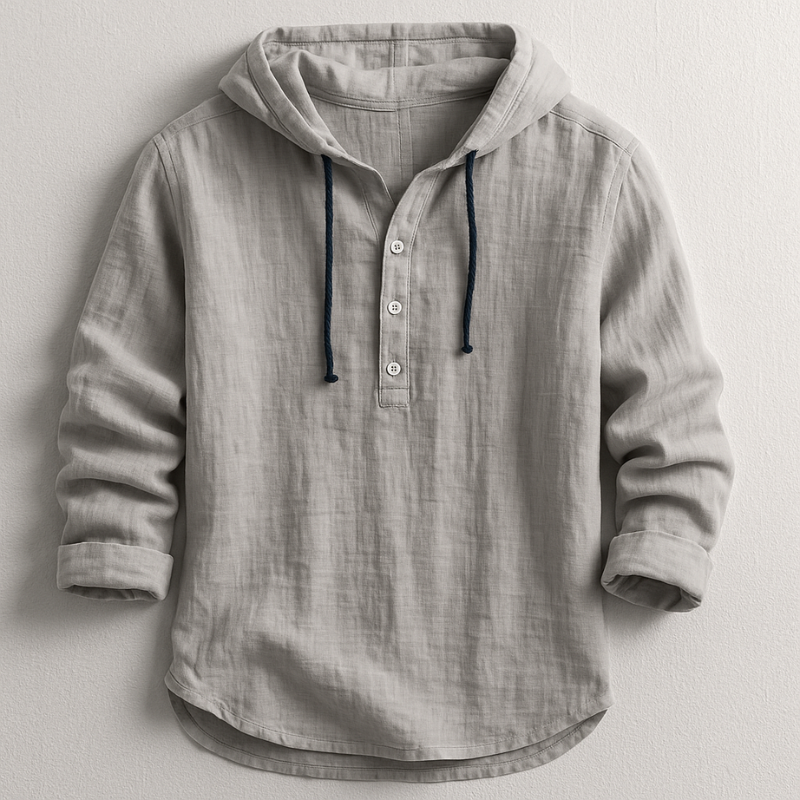 Dante Linnen™ Luxury Hooded Shirt – Elegance and Comfort