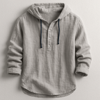 Dante Linnen™ Luxury Hooded Shirt – Elegance and Comfort