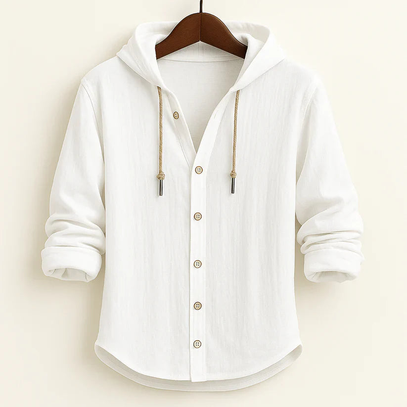 Hoodie Linnen™ Camisa de Lujo con Capucha – Elegancia y Estilo