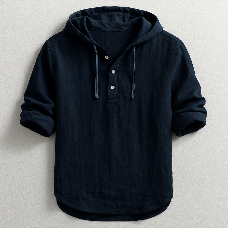 Dante Linnen™ Luxury Hooded Shirt – Elegance and Comfort