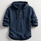 Dante Linnen™ Luxury Hooded Shirt – Elegance and Comfort