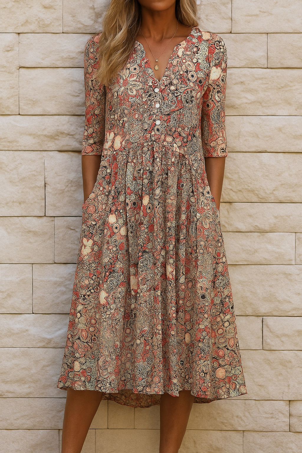 Olivia - Vestido elegante con escote en V