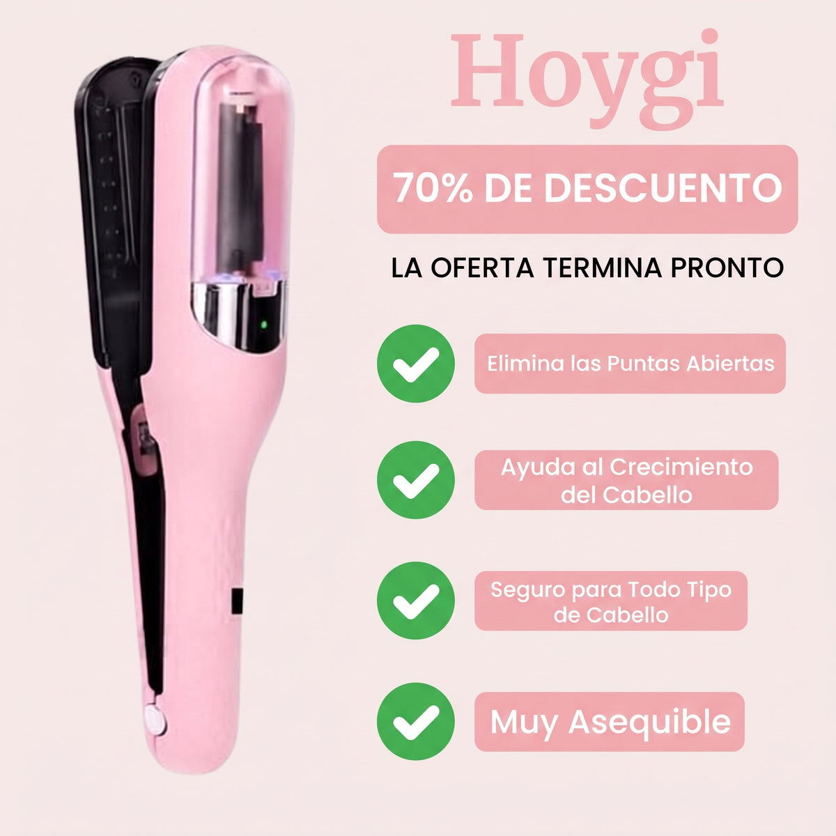 Plancha y Recortadora de Pelo de Puntas Abiertas | HOYGI
