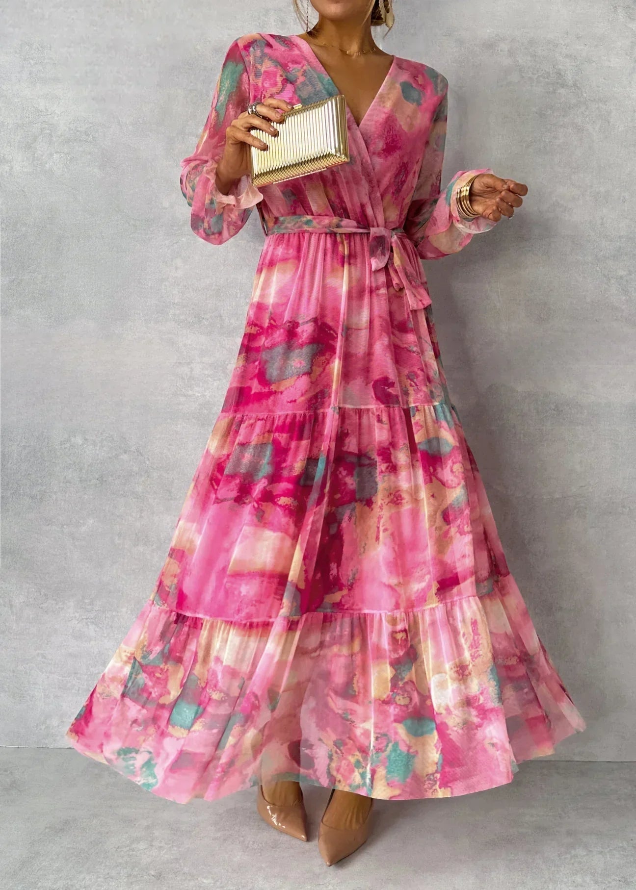 Vestido cruzado floral