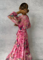 Vestido cruzado floral