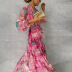Vestido cruzado floral