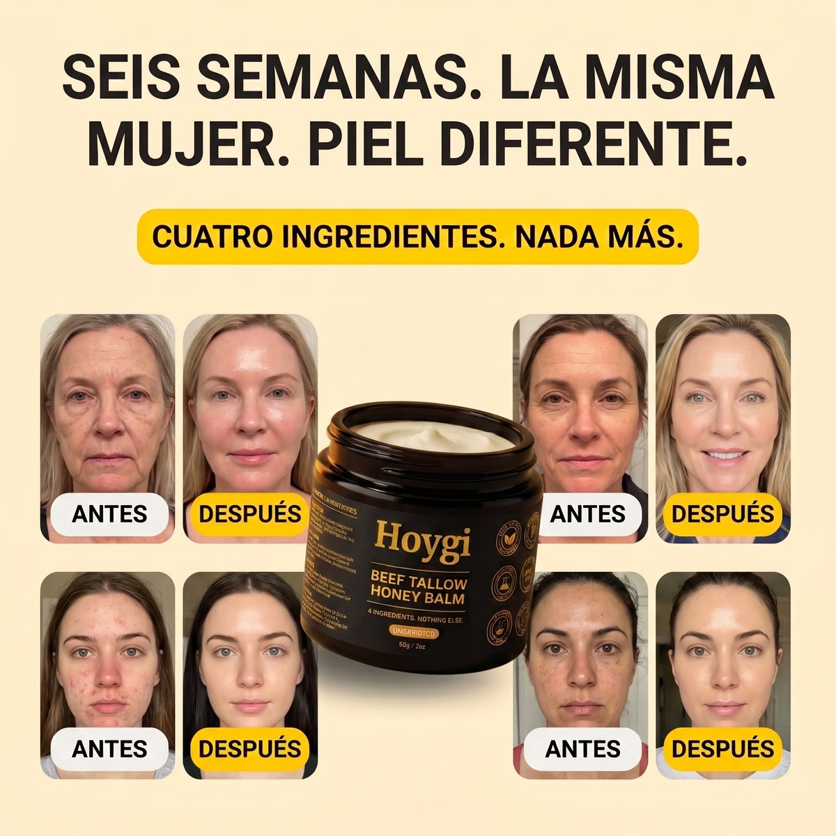 Hoygi Beef Tallow Balm para hombres y mujeres