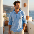 Dante Linnen™ Luxury Hooded Shirt – Elegance and Comfort