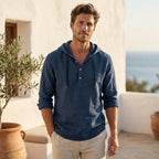 Dante Linnen™ Luxury Hooded Shirt – Elegance and Comfort
