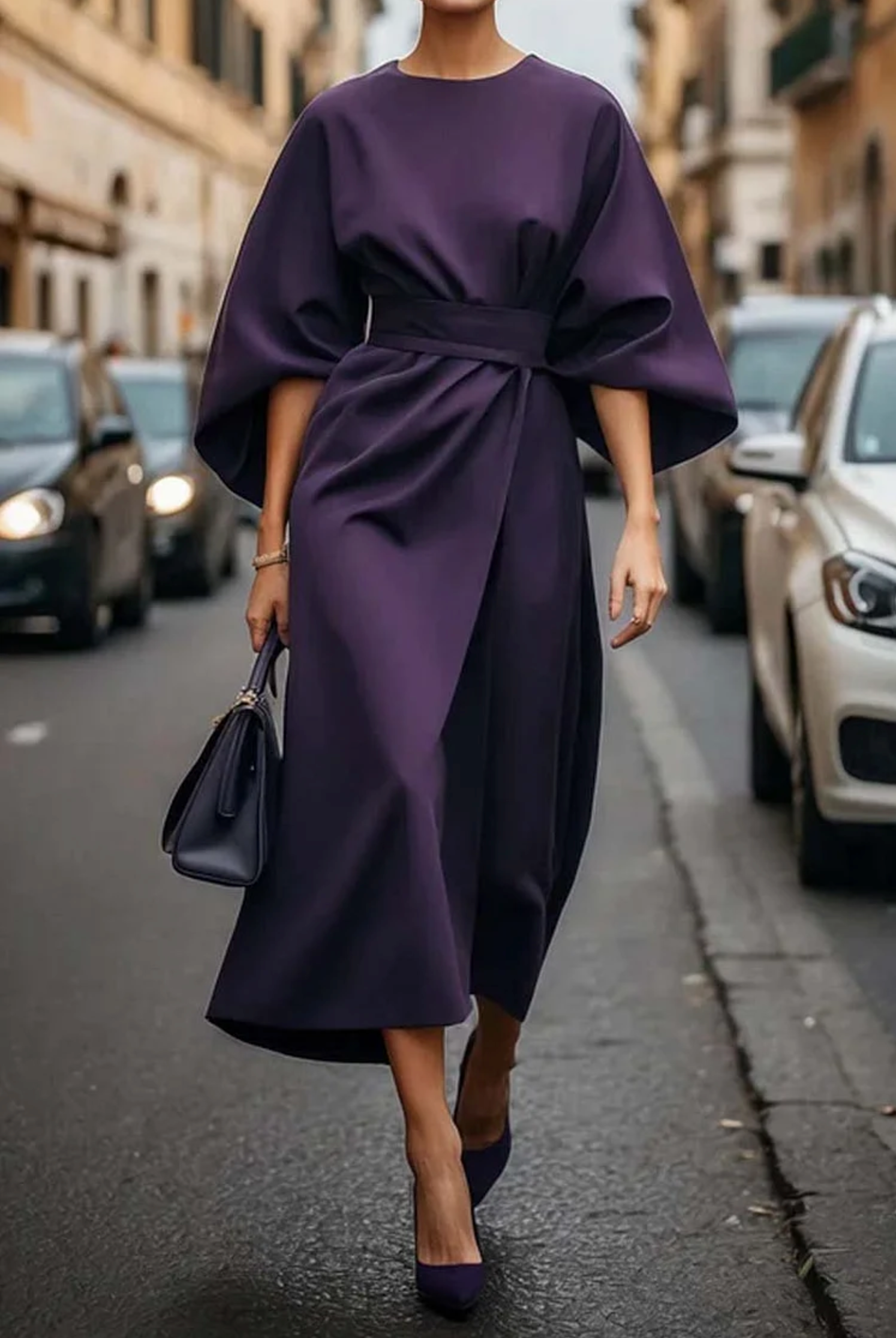 Matzliah™ - Elegante vestido de manga farol