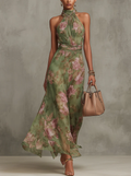 Livia - Vestido largo con estampado floral