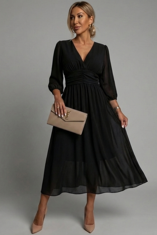 Camila Vestido cruzado elegante