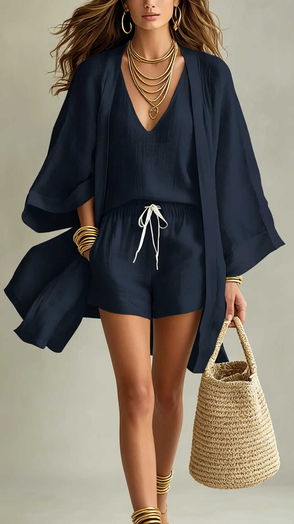Conjunto Lujoso de Lino 3 Piezas