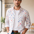Camisa de Seda Estampada moderno y transpirable