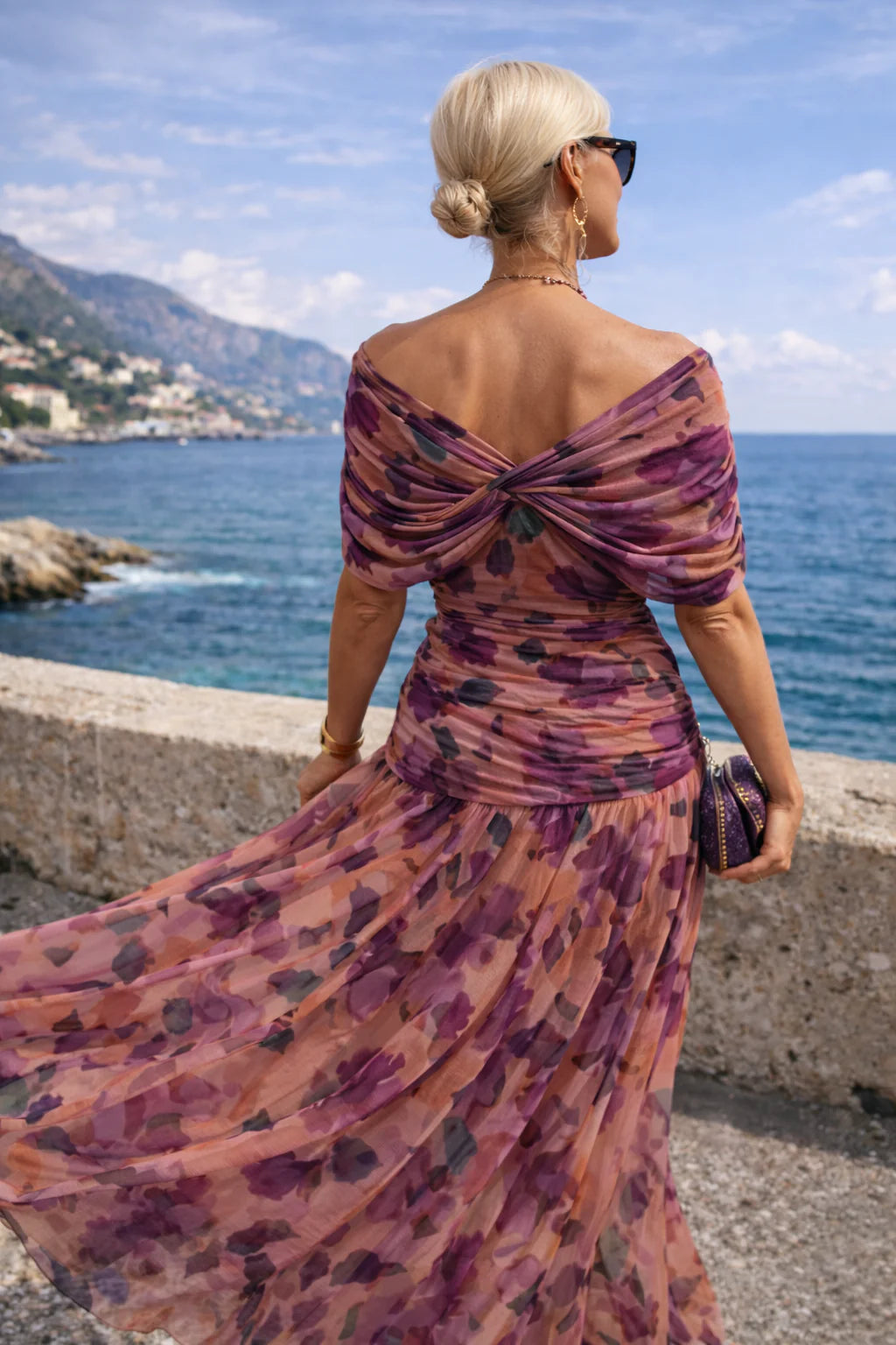 Luisa | Elegante vestido largo con escote en V que realza la silueta