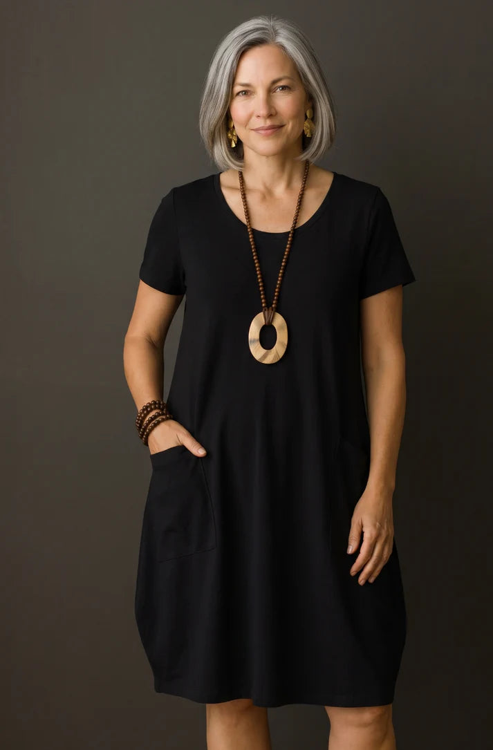 Vestido Sofia - Elegante vestido con una discreta cobertura del vientre.