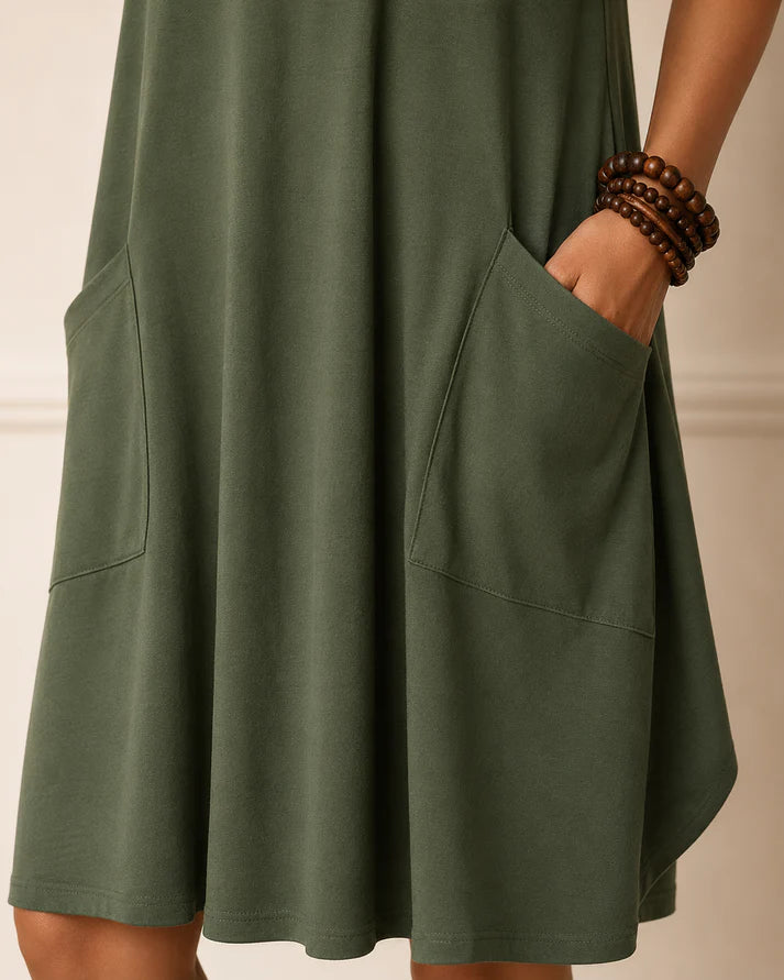 Vestido Sofia - Elegante vestido con una discreta cobertura del vientre.
